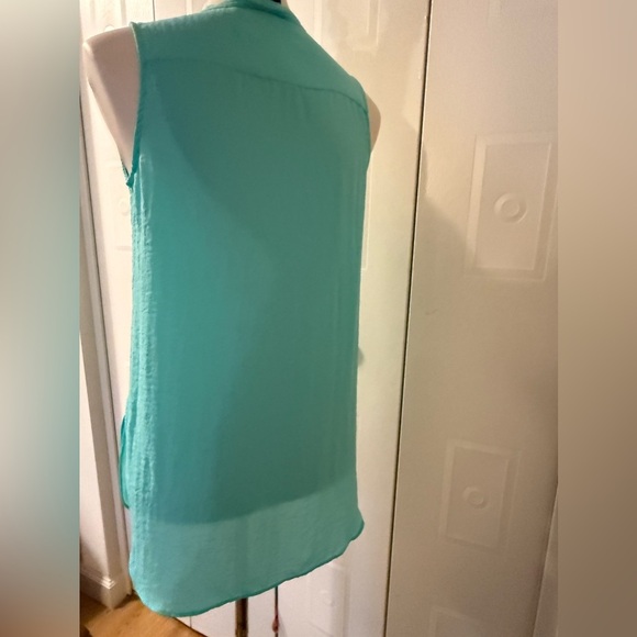 NWT Ana Blouse Teal Short Sleeve Tank - Picture 5 of 8